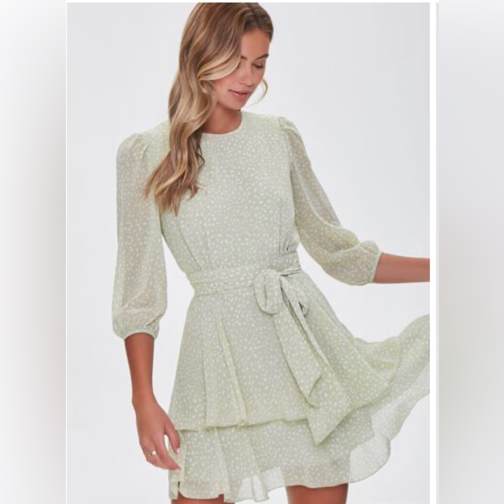 Spotted Print Mini Dress